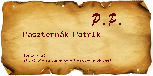 Paszternák Patrik névjegykártya